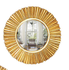 Gold Leaf Convex Mirror