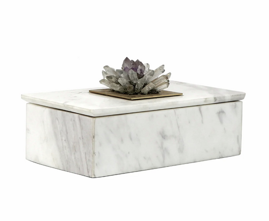 Quartz Flower & Marble Box