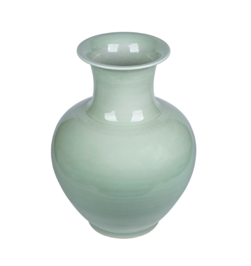 Lion Mouth Porcelain Mint Celadon Jar