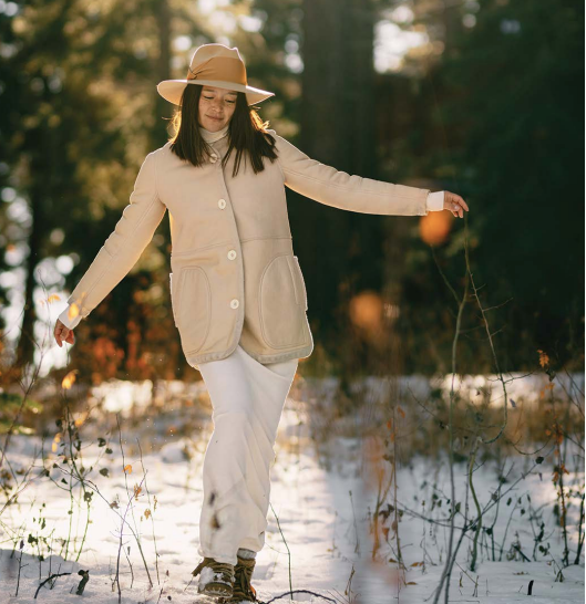 Wool Gardenia Hat: Butterscotch/Butterscotch