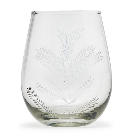 Fern Stemless Wine Glass, Set of 4