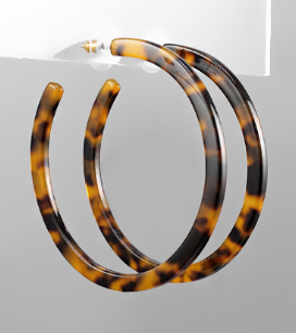 Tortoise Acrylic Hoops