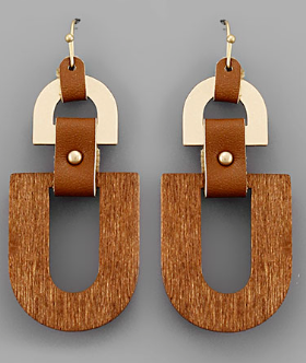 Leather Linked Earring
