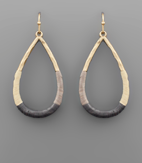 Tri-Tone Teardrop Earring