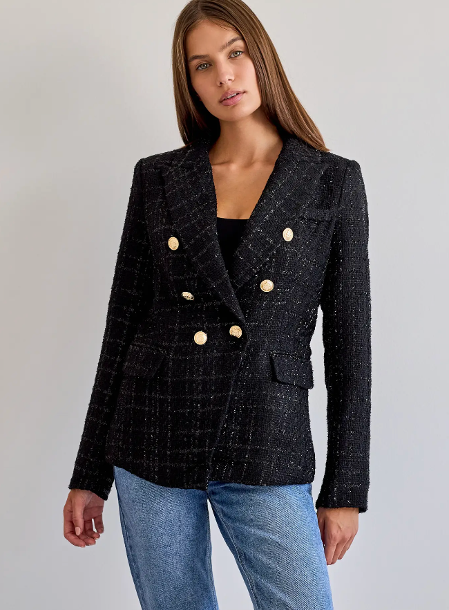 Tweed Double Breasted Blazer