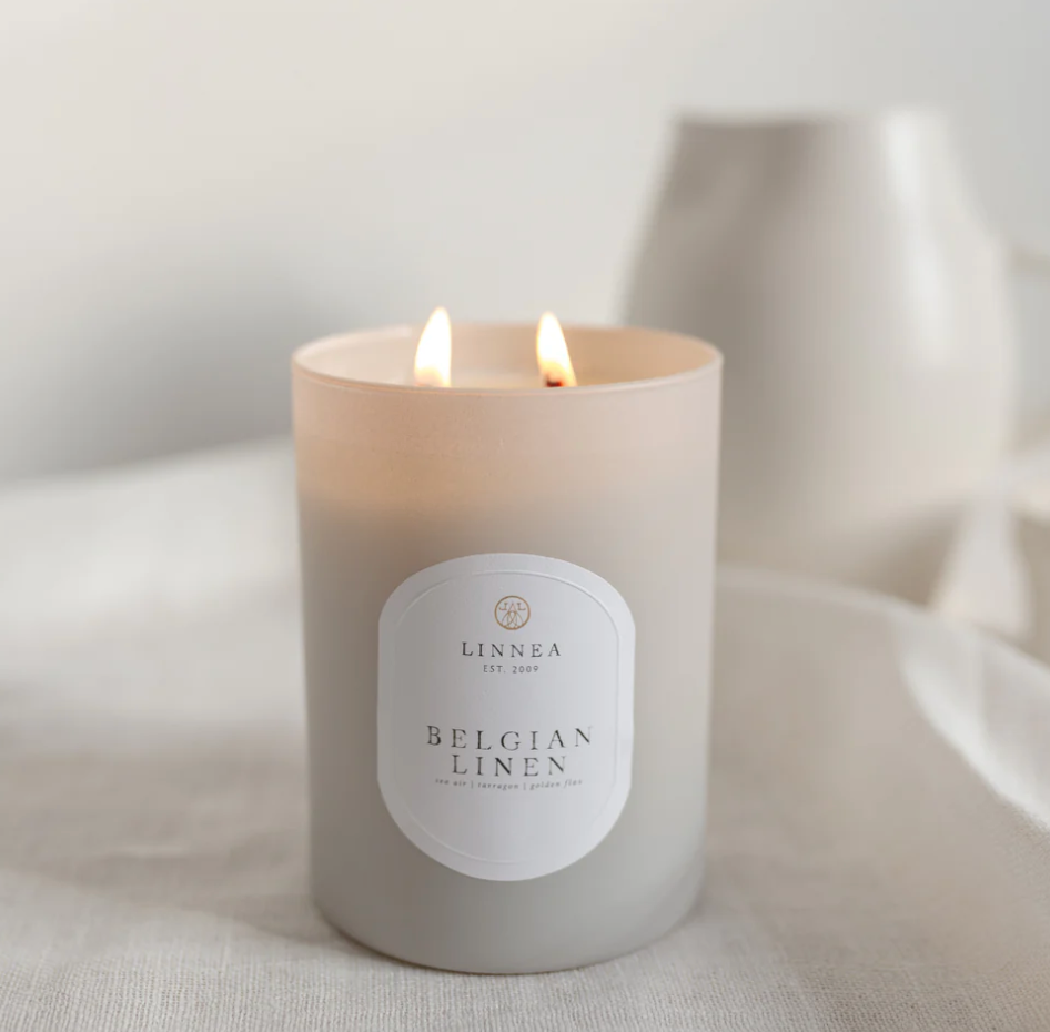 Belgian Linen 2 Wick Candle