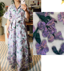 Charlotte Gown in Purple Organza