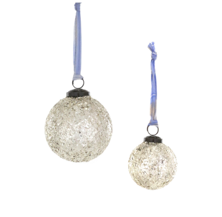 Crushed Glass Bauble Ornament