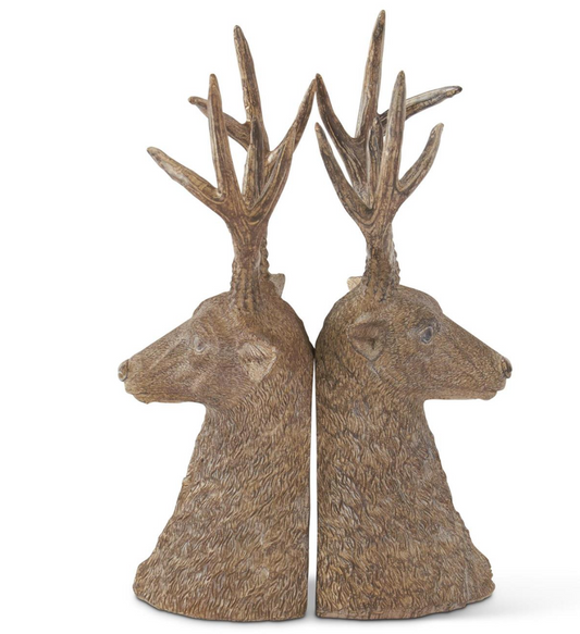 Deer Bust Bookends