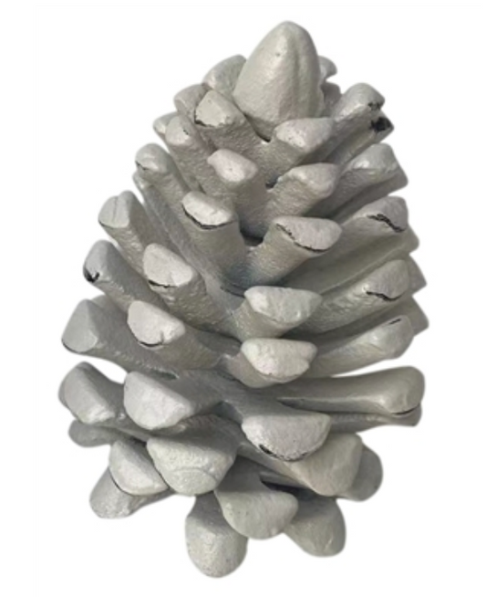 Antique White Iron Pinecone