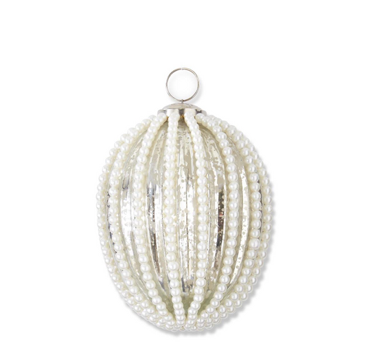 Pearled Mercury Glass Ornament