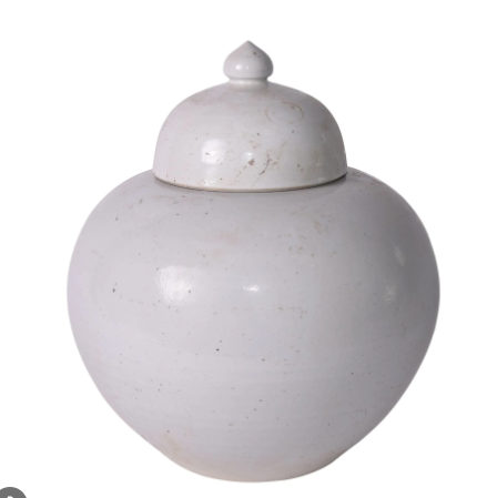 Busan White Large Lidded Ginger Jar