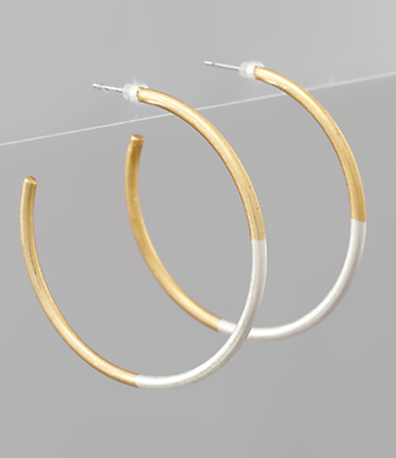 Two Tone Circle Hoops