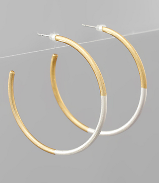 Two Tone Circle Hoops