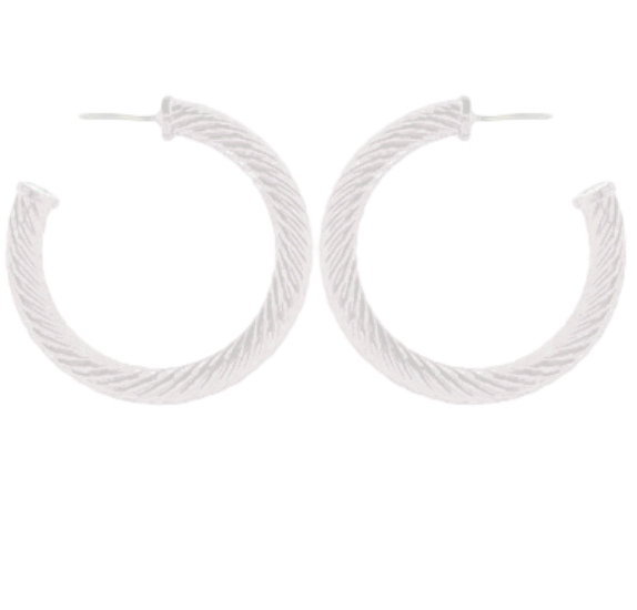 Twisted Metal Hoop Earrings