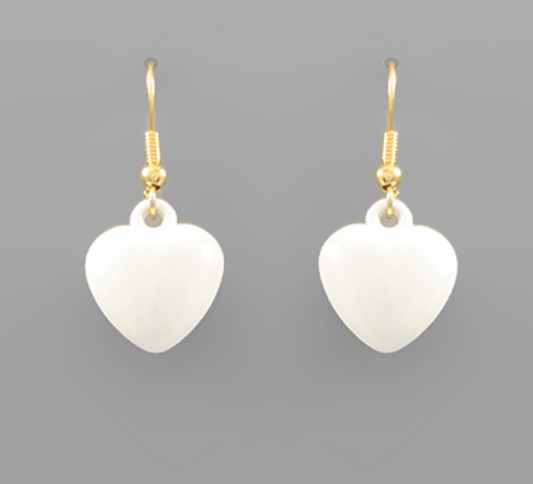 Acrylic Heart Dangle Earrings