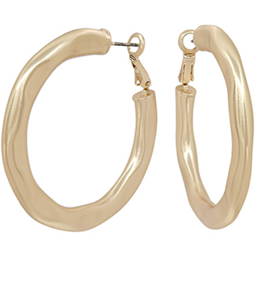 Textured Bold Metal Hoops