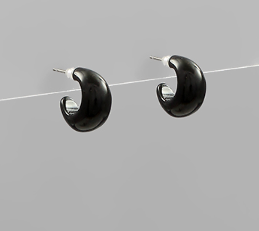Acrylic Open Hoop Earrings