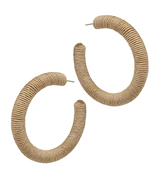 Wrapped Round Hoop Earrings