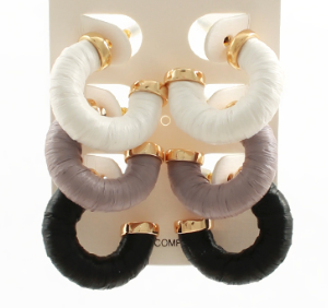 Rattan Small Hoops