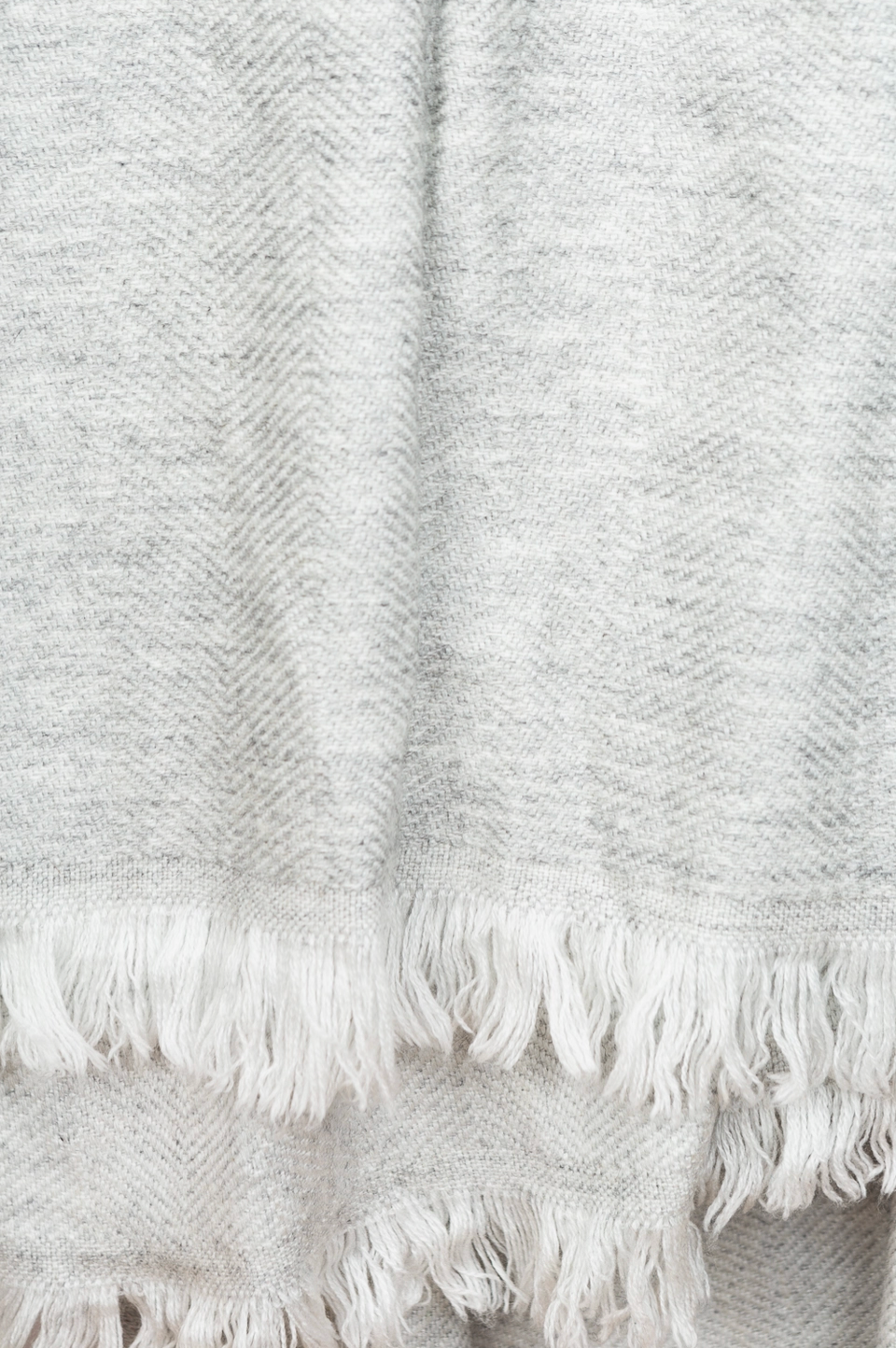 Herringbone Cashmere Throw Blanket