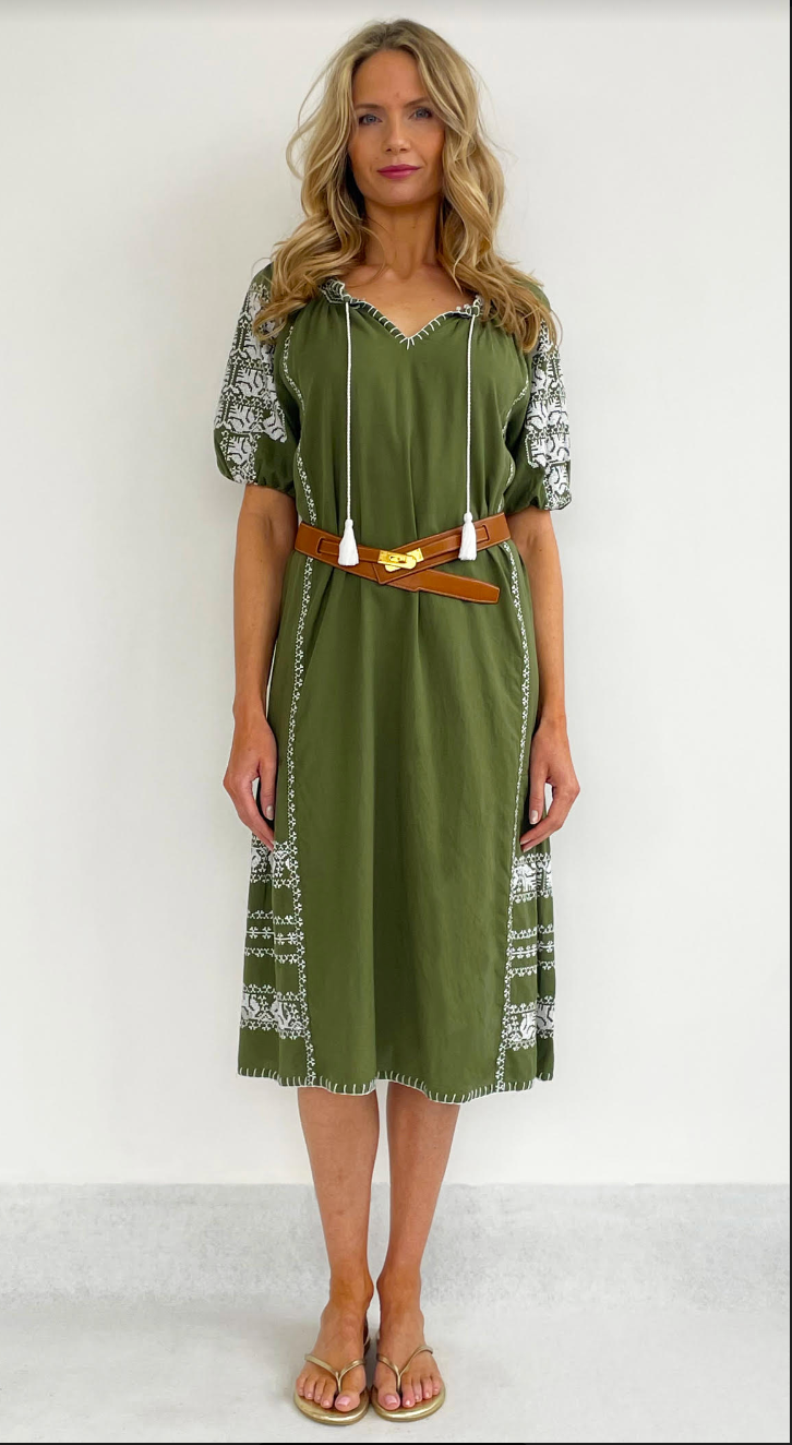 Amos Embroidered Dress