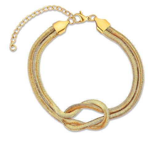 Rhodes Knotted Snake Chain Bracelet