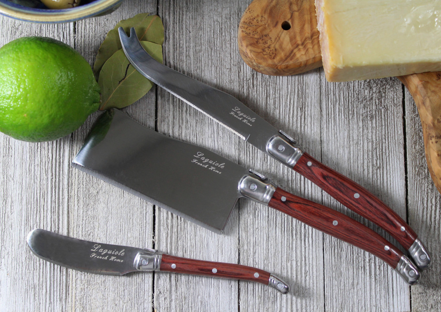 Laguiole Cheese Knife Set-Pakkawood