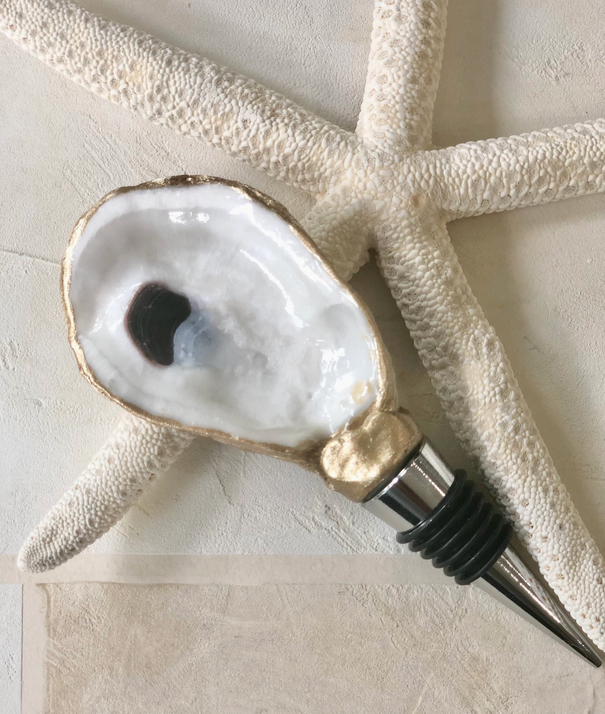 Oyster Shell Coastal Bottle Stopper