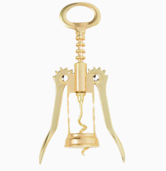 Gold Corkscrew Winged Wine Opener