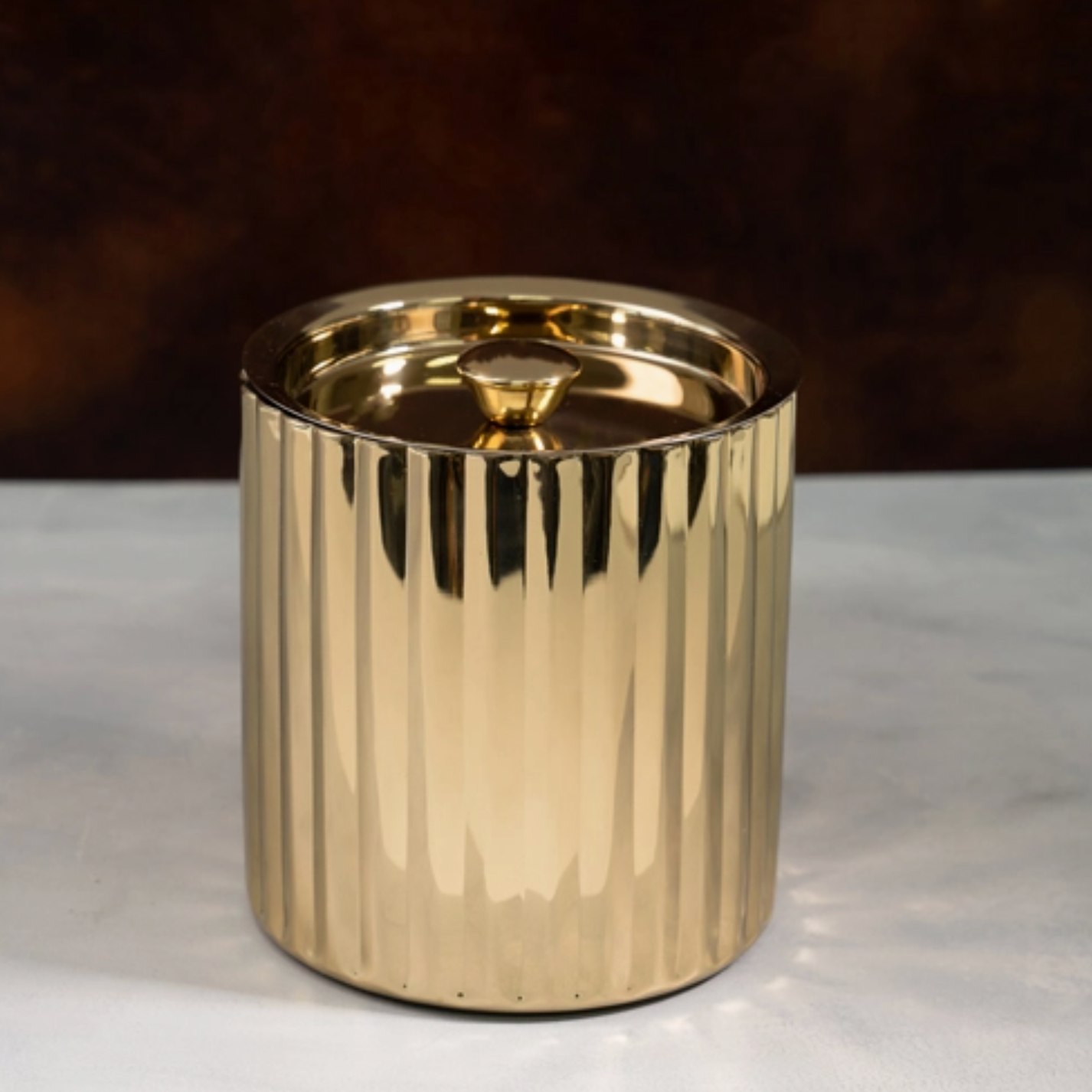 Gold Fluted Ice Bucket