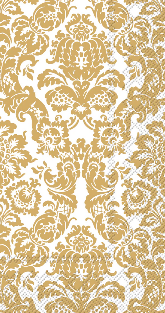 Palais White and Gold Guest Napkin