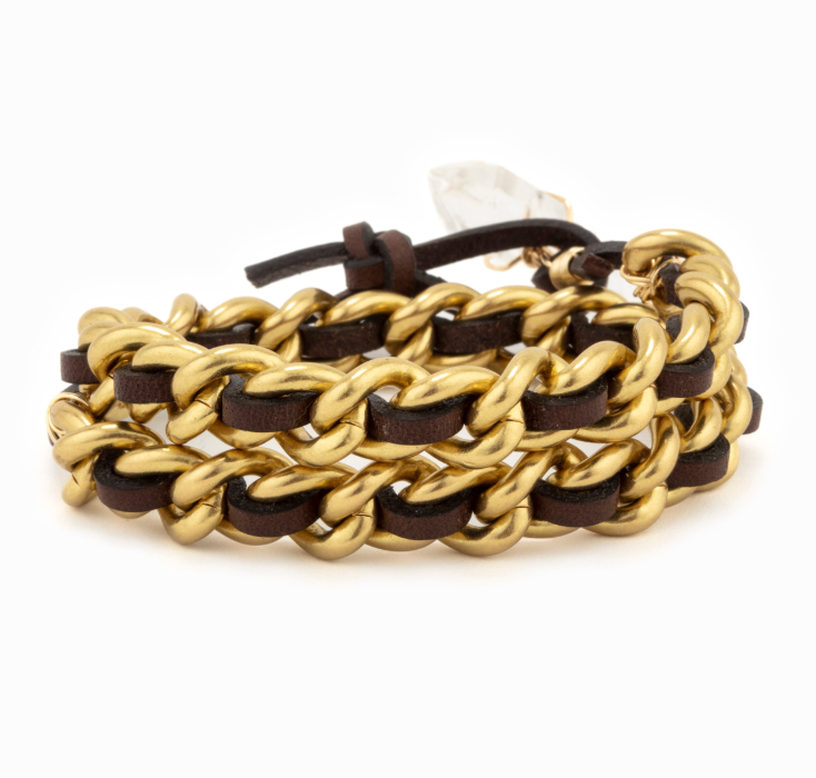 Chanelish Chocolate Wrap and Necklace