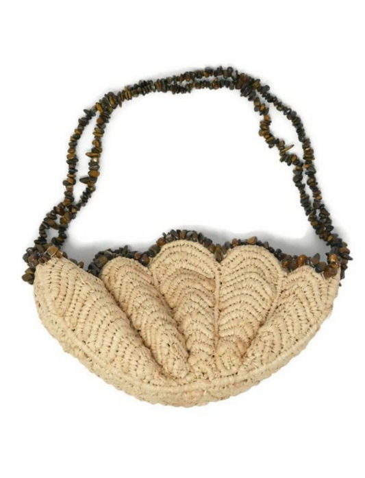 Coquillage Raffia Handbag