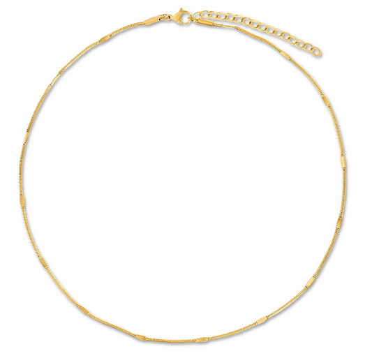 Carolina Dainty Round Snake Chain Choker Necklace