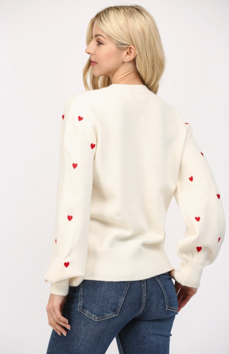 Heart Embroidered Sweater