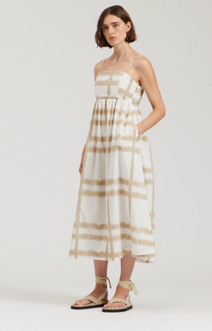 Empire Waist Cotton Print Dress