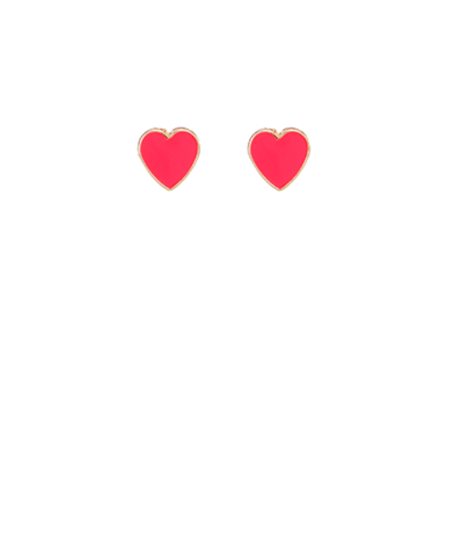 Heart Enamel Studs
