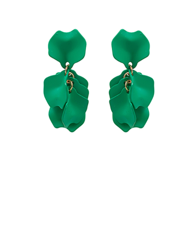 Color Coated Petal Earrings
