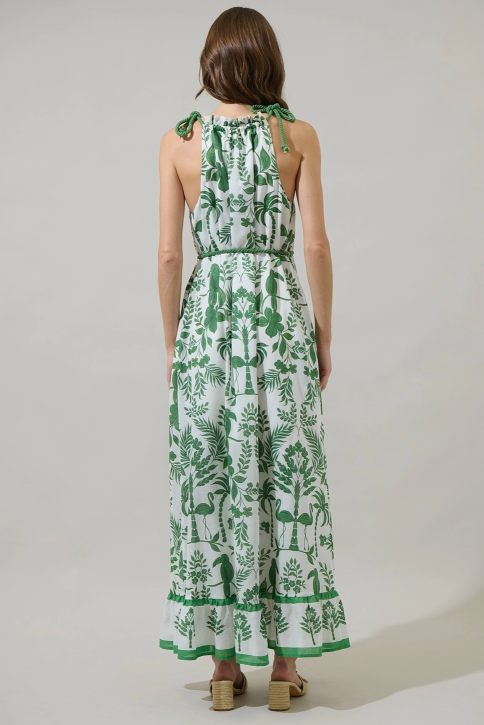 Kimana Floral Kay Halter Neck Maxi Dress