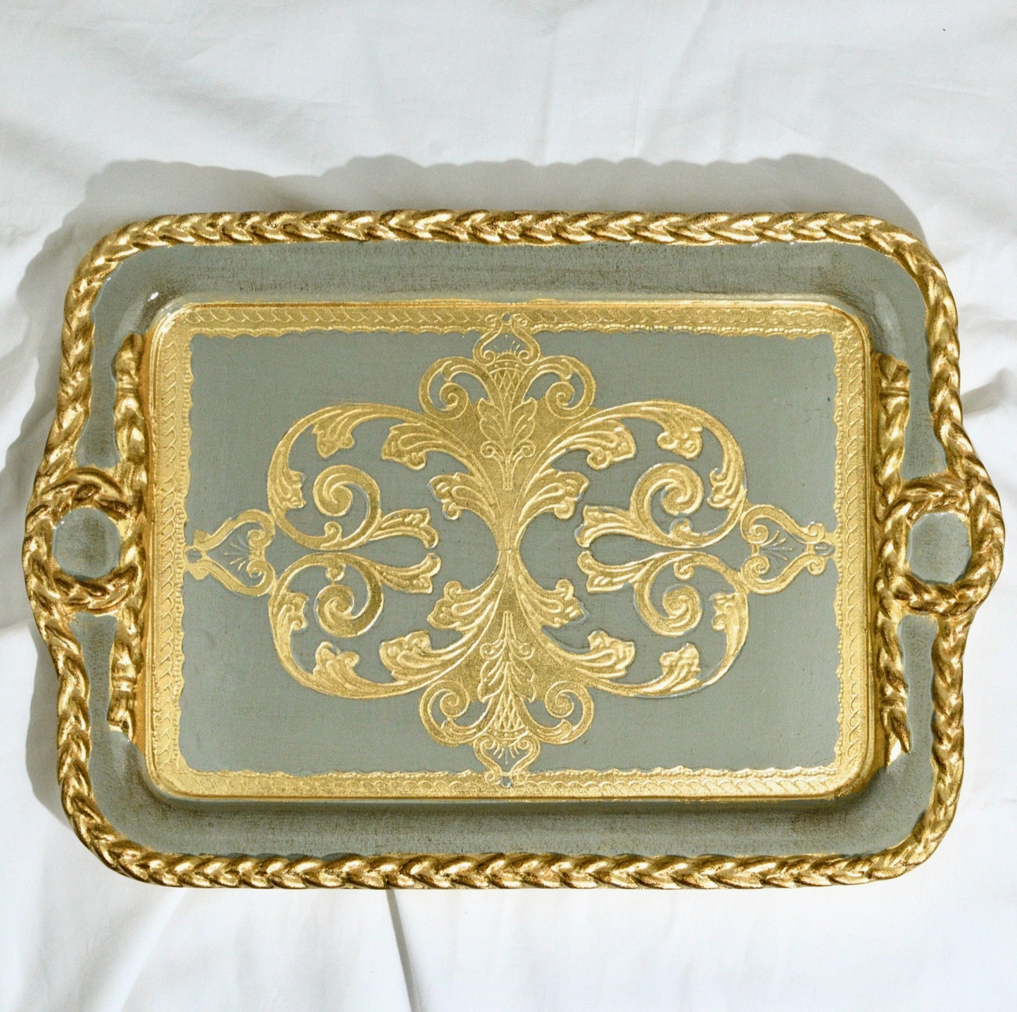 Florentine Carved Wood Tray