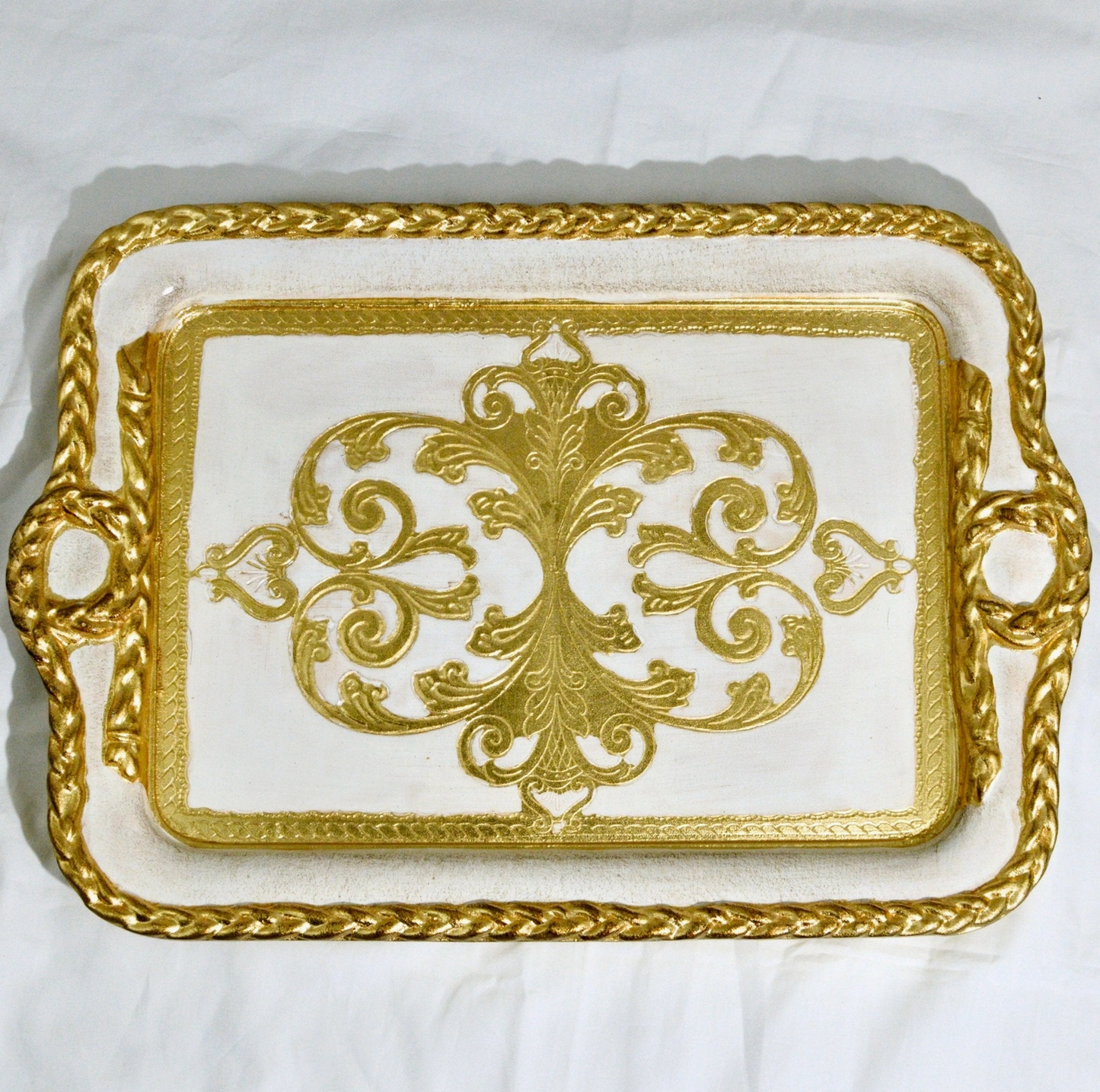 Florentine Carved Wood Tray