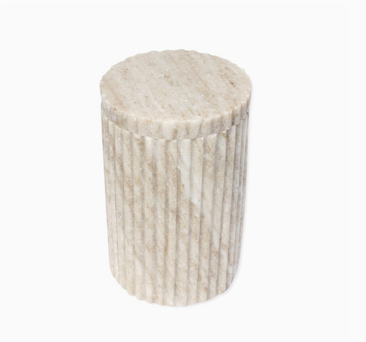 Marble Canister with Grooving