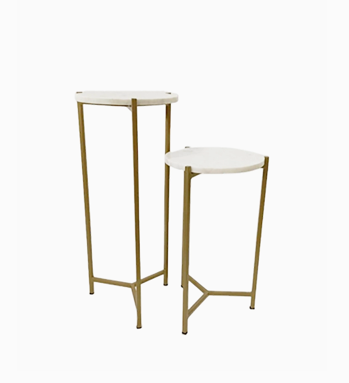 White Marble Accent Tables