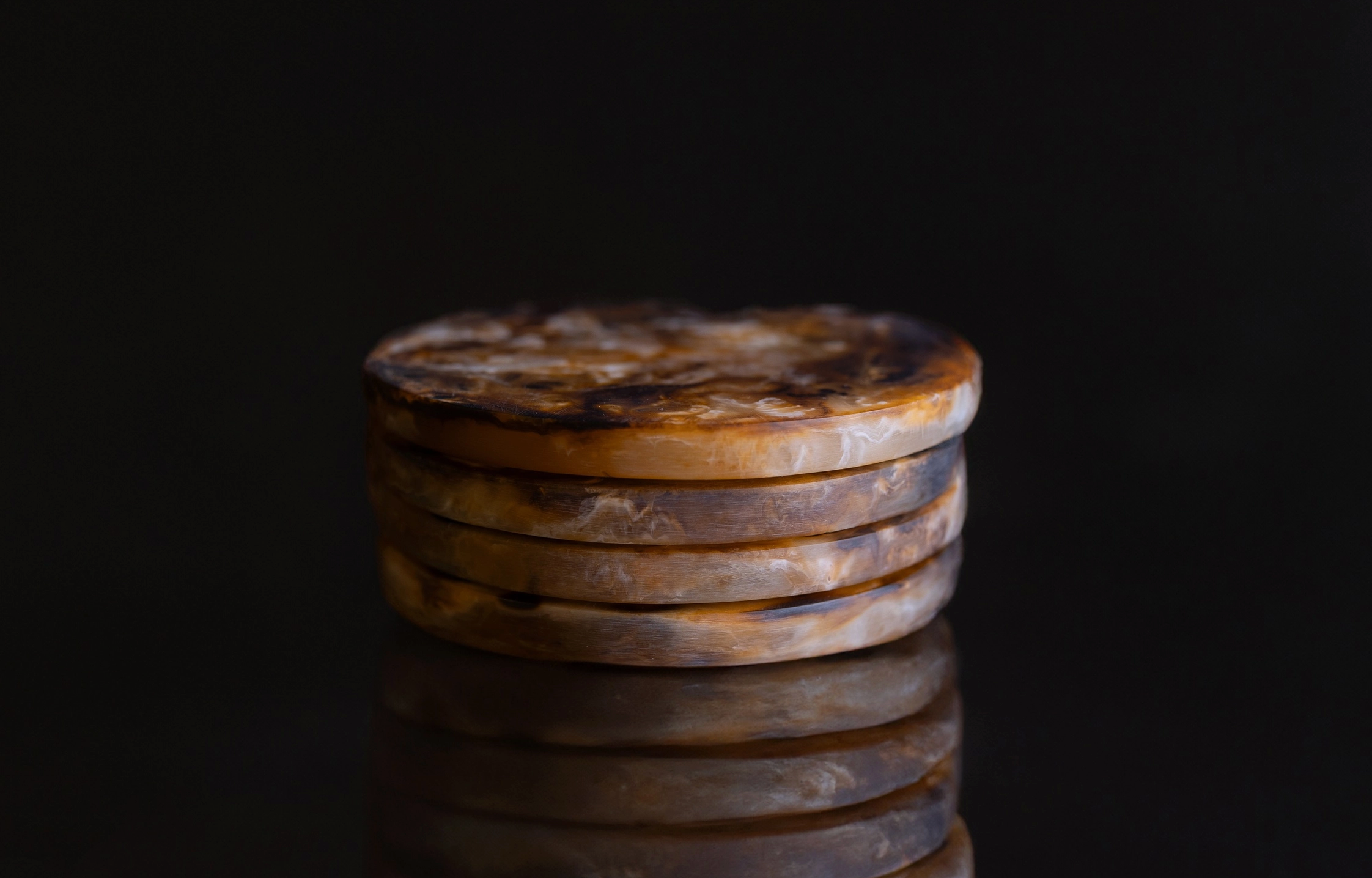 Tortoise Shell Round Coasters