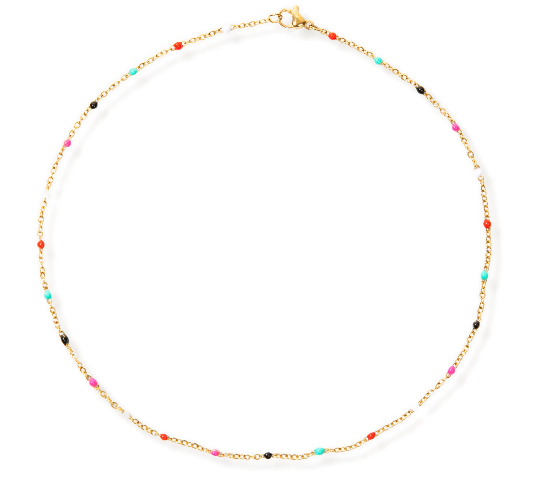 Gwen Colorful Dainty Enamel Beaded Necklace