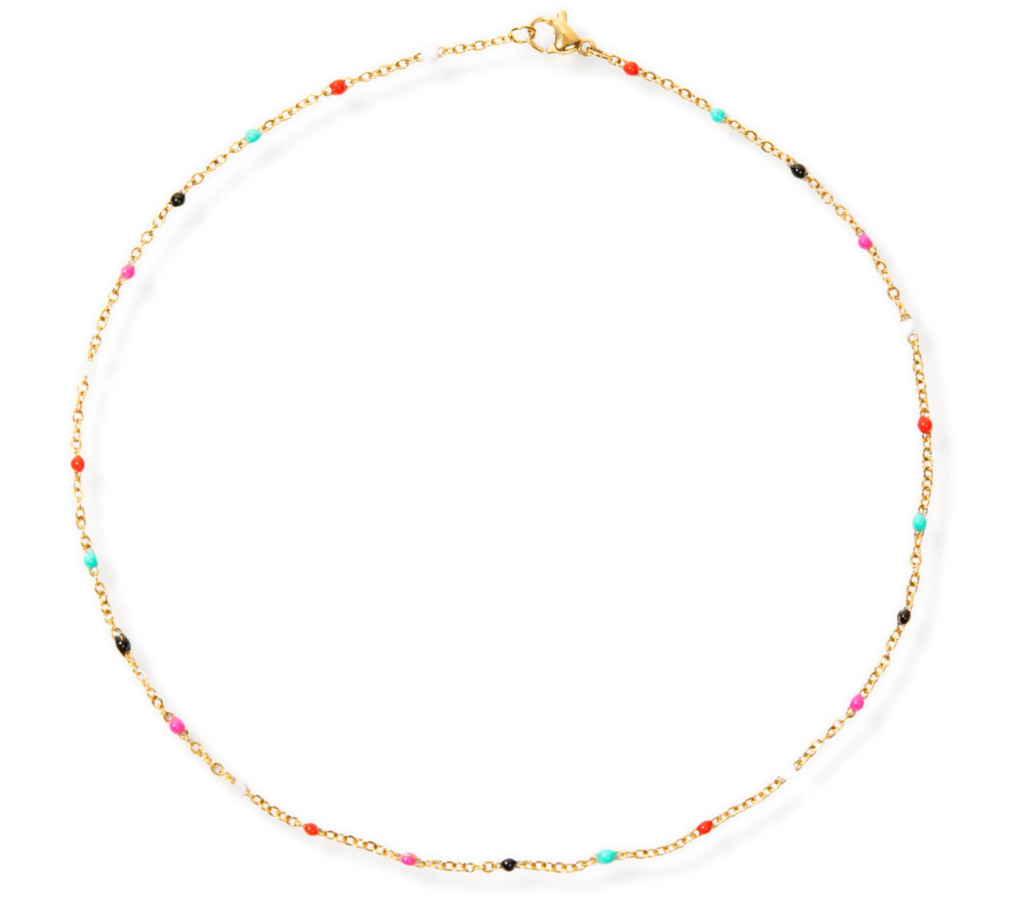 Gwen Colorful Dainty Enamel Beaded Necklace