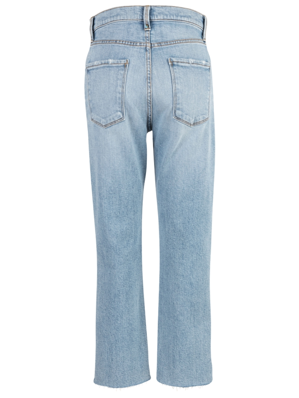 Olivier High Rise Straight Leg Jeans with Raw Hem