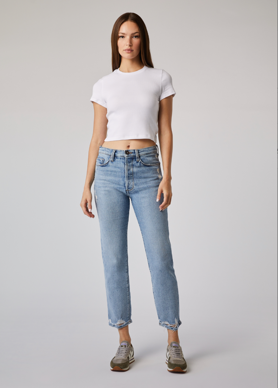 Olivier High Rise Long Straight Jeans