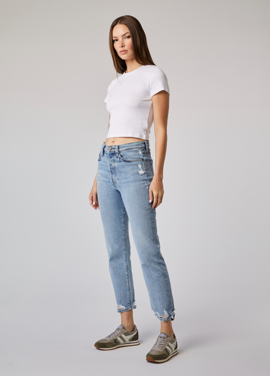 Olivier High Rise Long Straight Jeans